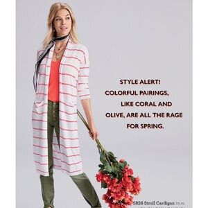 Cabi White Orange Swim Cover Up M